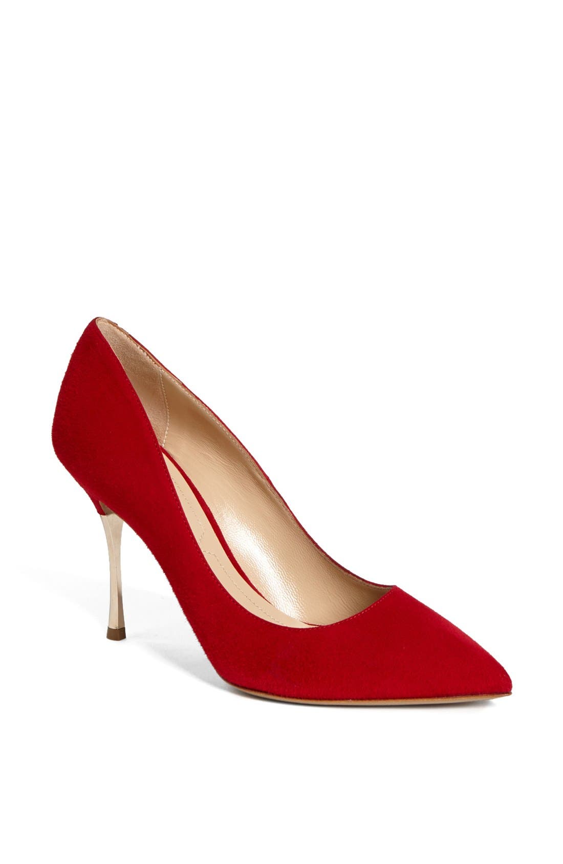 Suede Mirror Heel Pump, Main, color, BEET RED