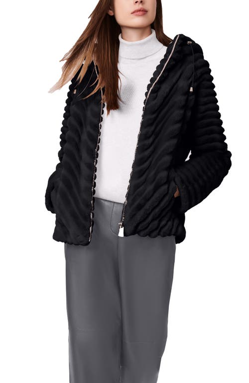 Bernardo Faux Fur Jacket In Black