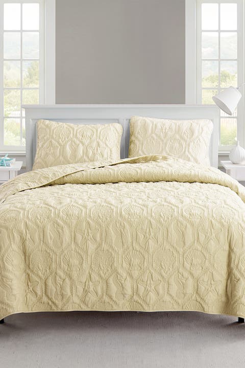 Shore Embossed Quilt Set - Queen