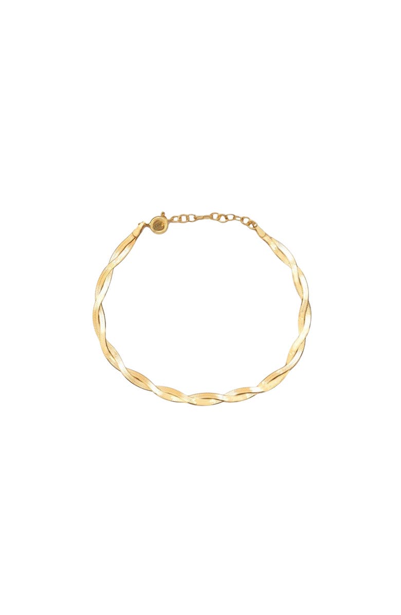 Bearfruit Jewelry 18k Gold Plating over Sterling Silver Cass Chain Bracelet Trendy Minimalist Jewelry Unique, Alternate, color, Gold