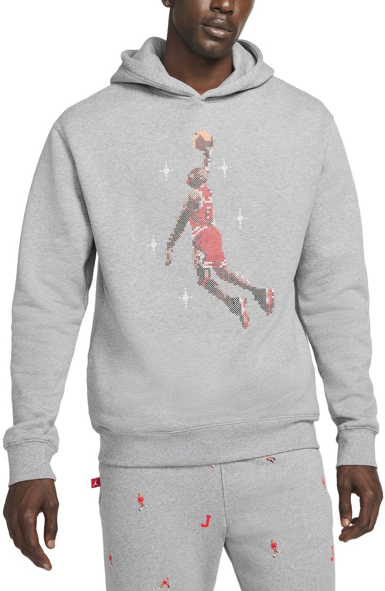 Jordan Essential Fleece Graphic Hoodie, Main, color, 