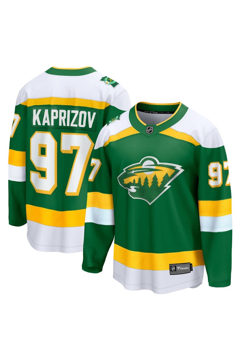 Men's Fanatics Branded Kirill Kaprizov Green Minnesota Wild Alternate Premier Breakaway Player Jersey, Alternate, color, Green