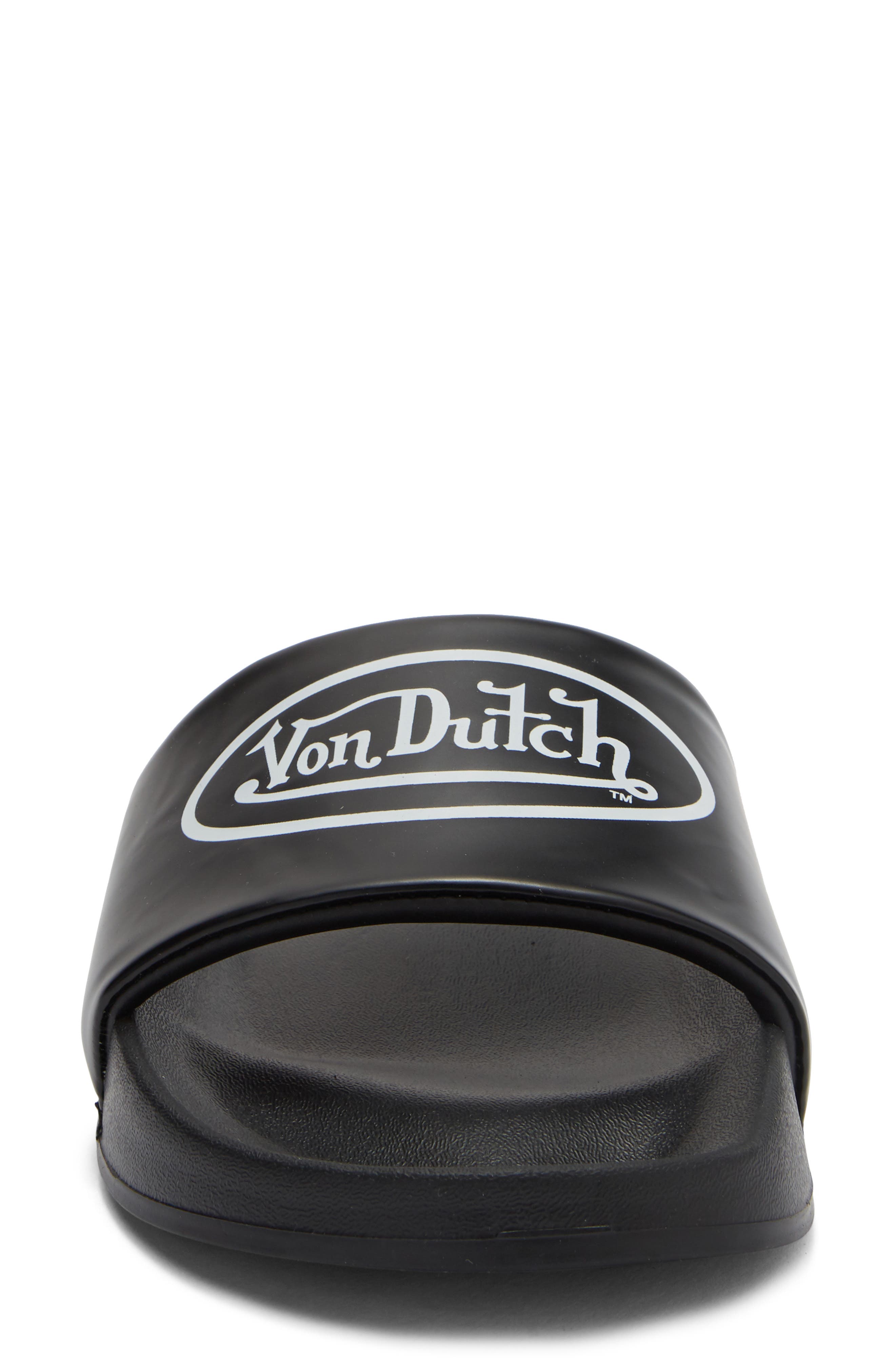 Von Dutch Icon Slide Sandal, Alternate, color, Black/ White