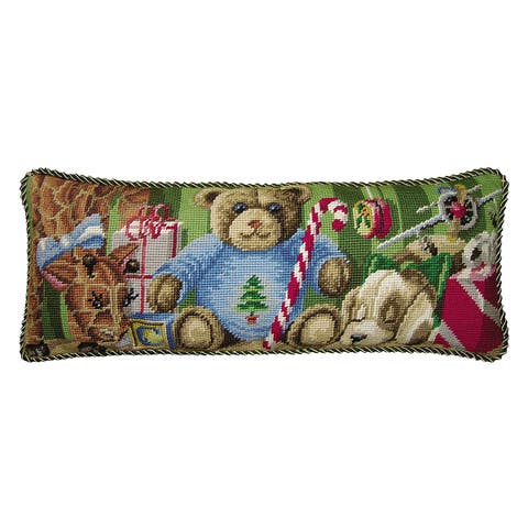 Babies In Toyland Needlepoint Pillow, 8" x 20"