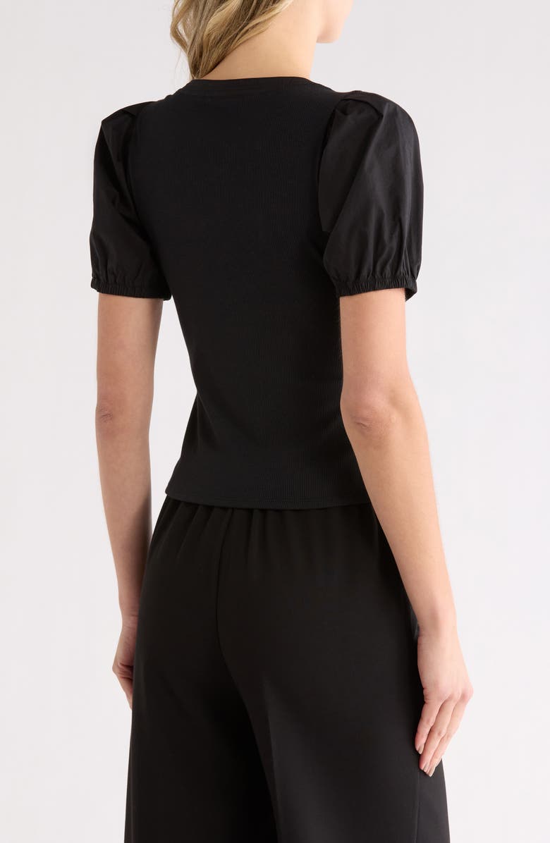 Derek Lam 10 Crosby Willa Balloon Sleeve Top, Alternate, color, Black