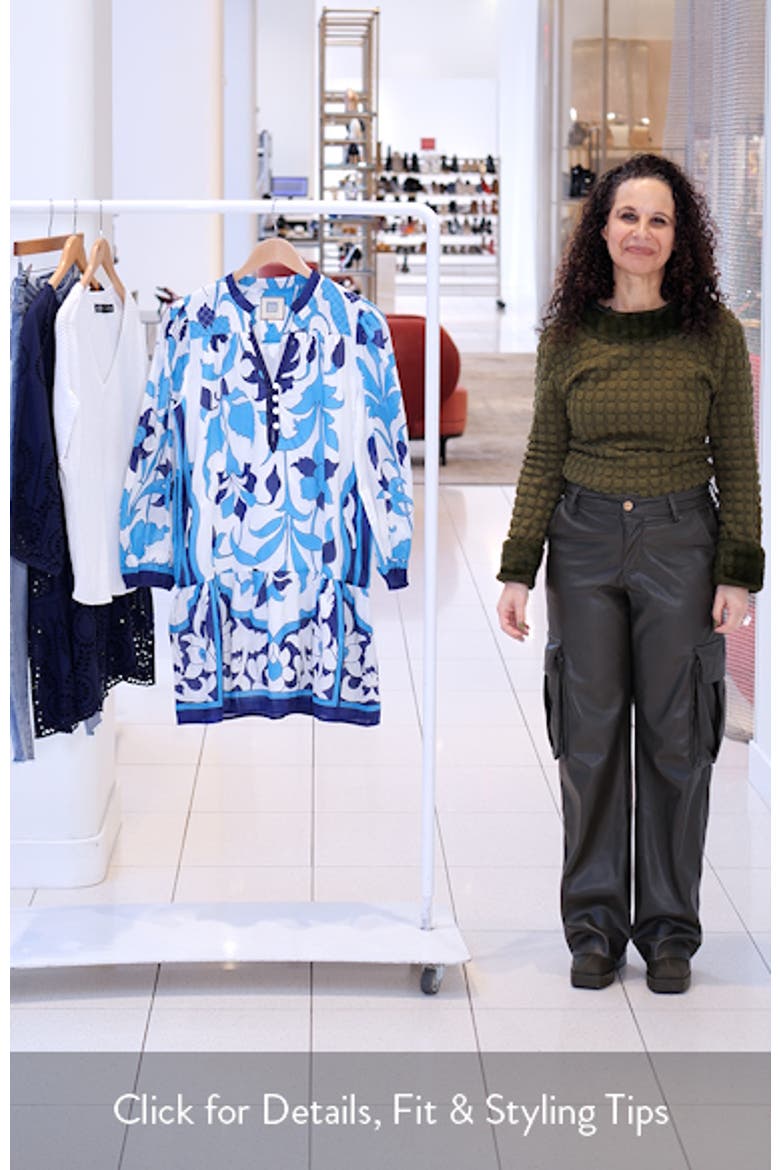 Elle Long Sleeve Cotton & Silk Minidress video