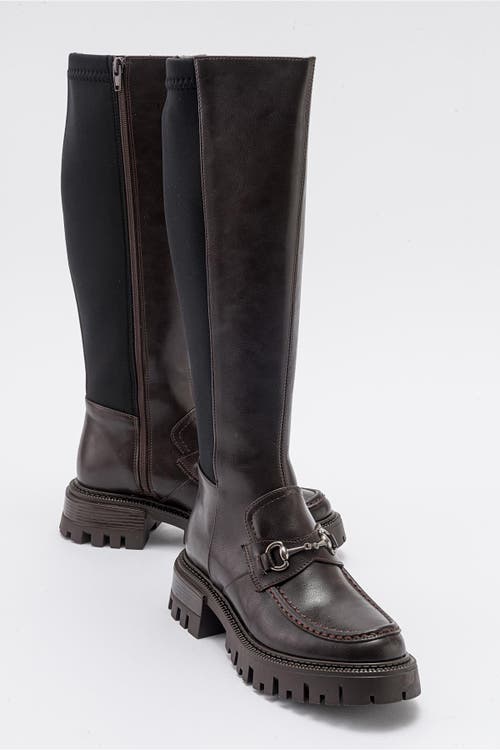 Prologue Shoes Chapel Buckle Stretch Boot In Multi