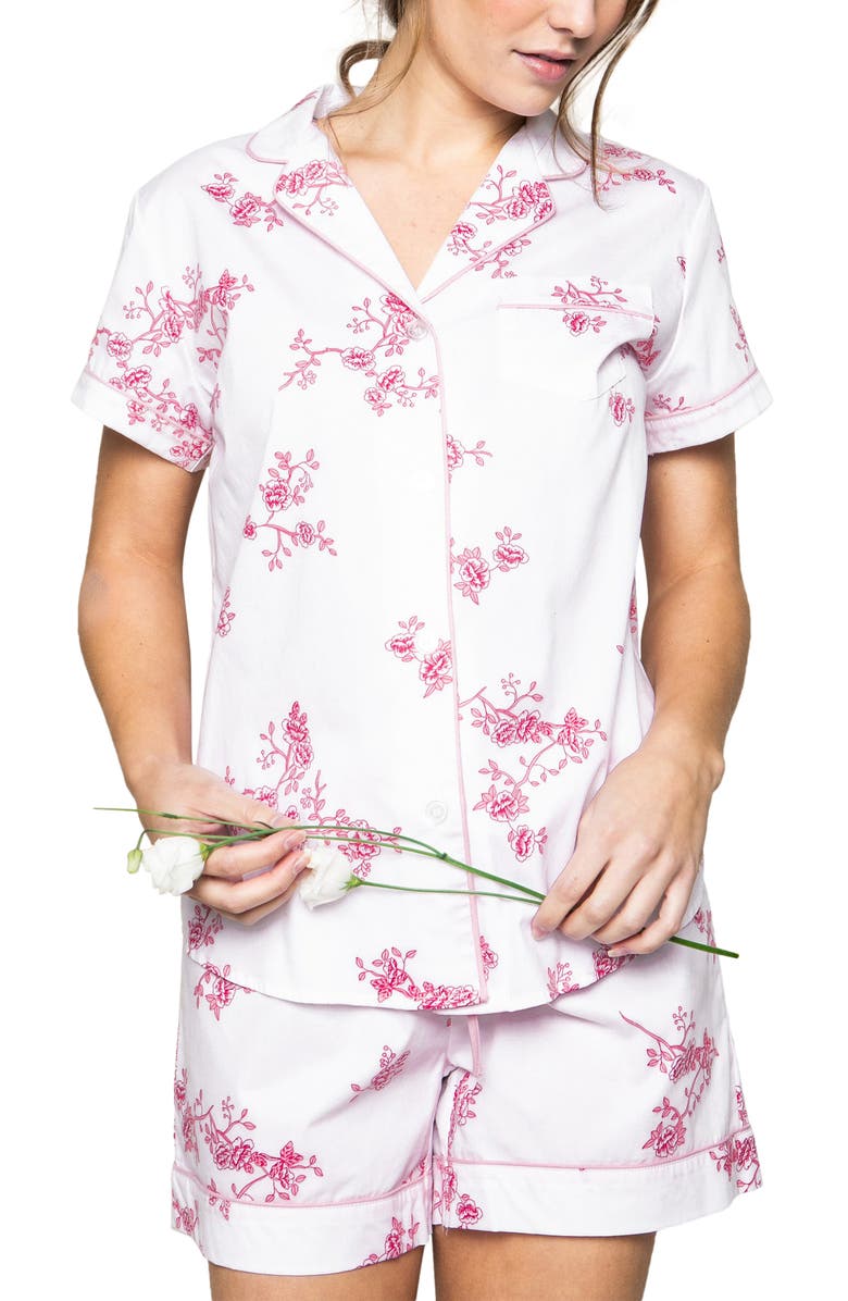 Petite Plume English Rose Short Pajamas, Main, color,