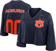 Nike Women's Nike Navy Auburn Tigers Cropped Mesh Fashion Jersey