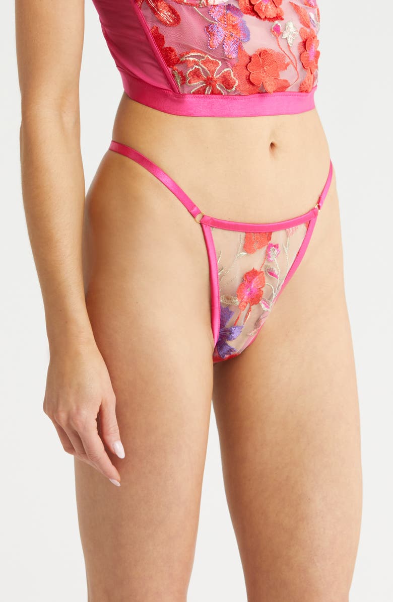 KILO BRAVA Embroidered Mesh G-String, Alternate, color, 