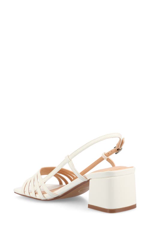 Shop Journee Collection Shayana Block Heel Slingback Sandal In White