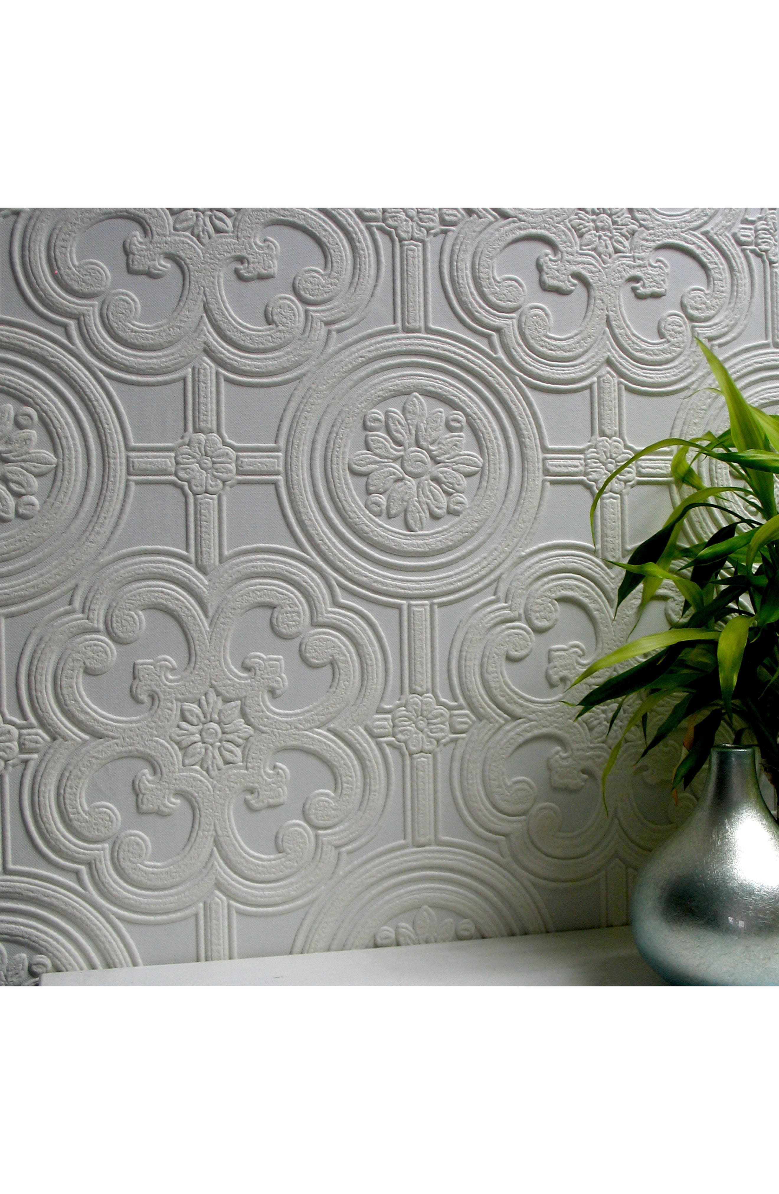 Egon Paintable Textured Vinyl Peel & Stick Wallpaper