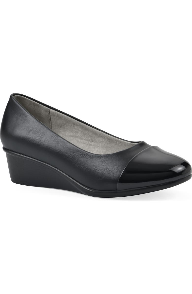 CLIFFS BY WHITE MOUNTAIN Bolivia Cap Toe Wedge Pump, Main, color,