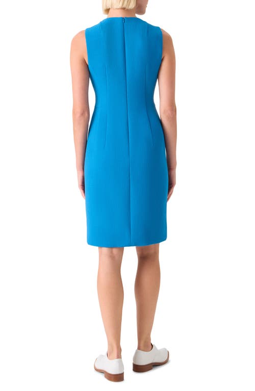 Akris Sleeveless Wool Sheath Dress In Purple