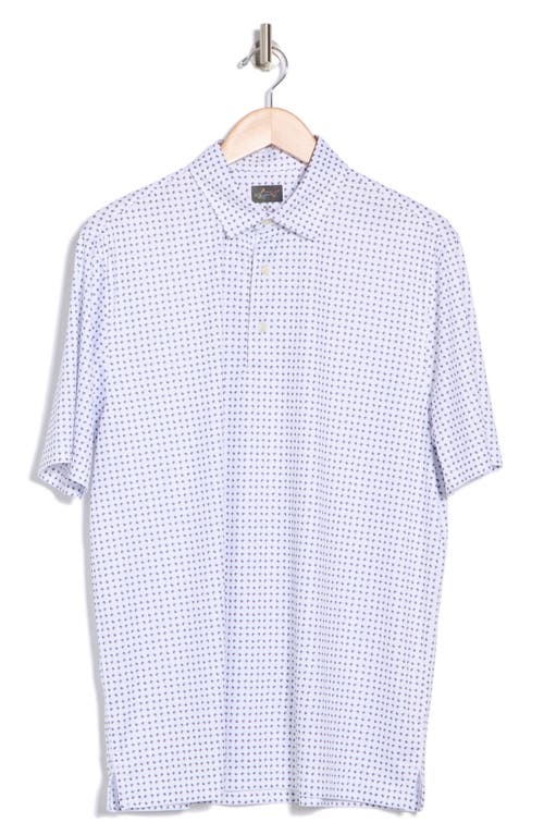 Greg Norman Eclipse Print Golf Polo In White