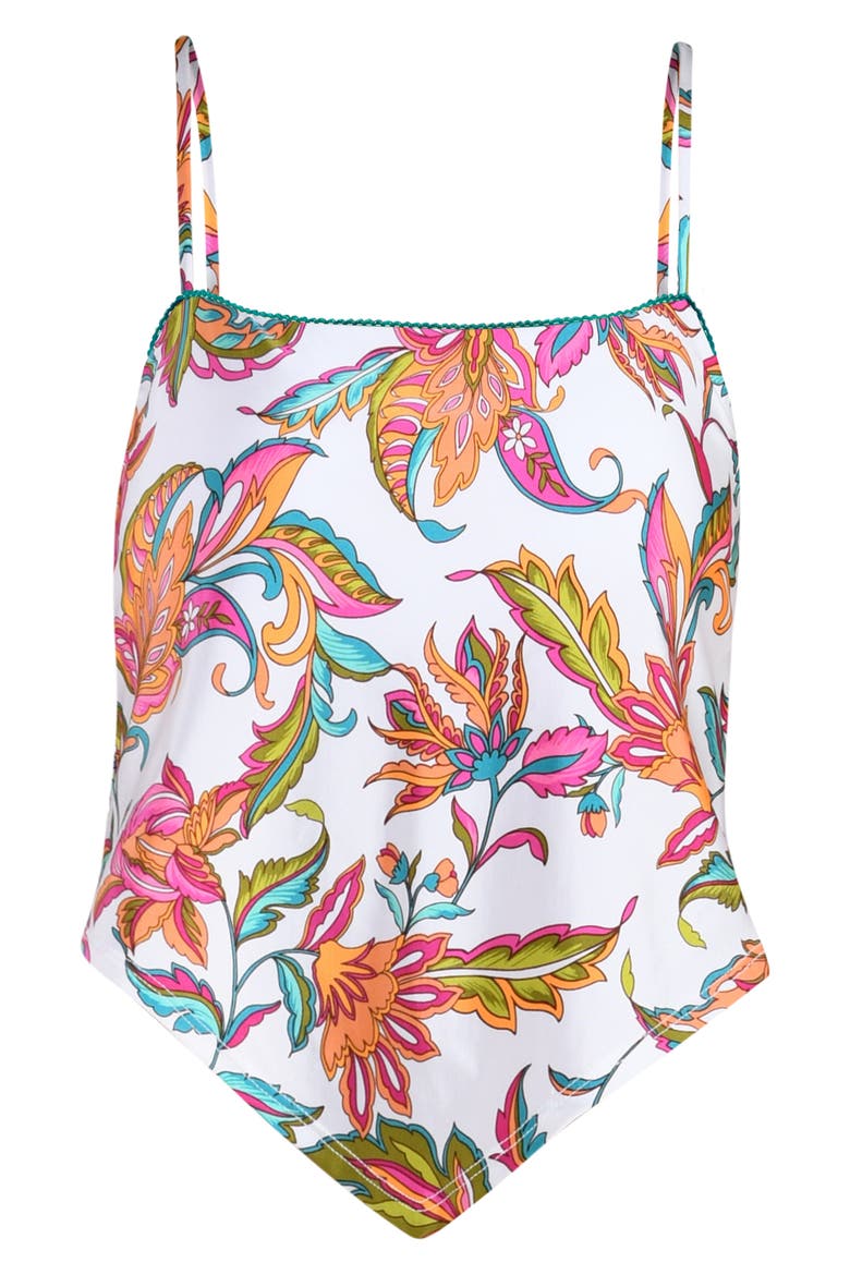 Wild Vines Sweetheart Tankini Top, Alternate, color, WHITE MULTI