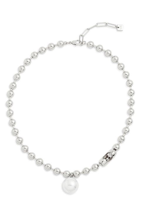 Shotbead Cultured Pearl Collar Necklace