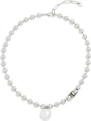 Open Edit Shotbead Cultured Pearl Collar Necklace