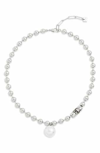 Open Edit Shotbead Cultured Pearl Collar Necklace