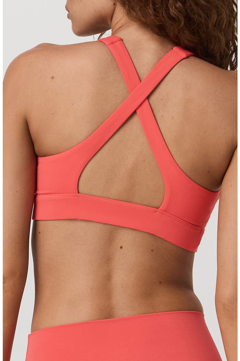 Daily Form Sports Bra, Alternate, color, BRIGHT CORAL