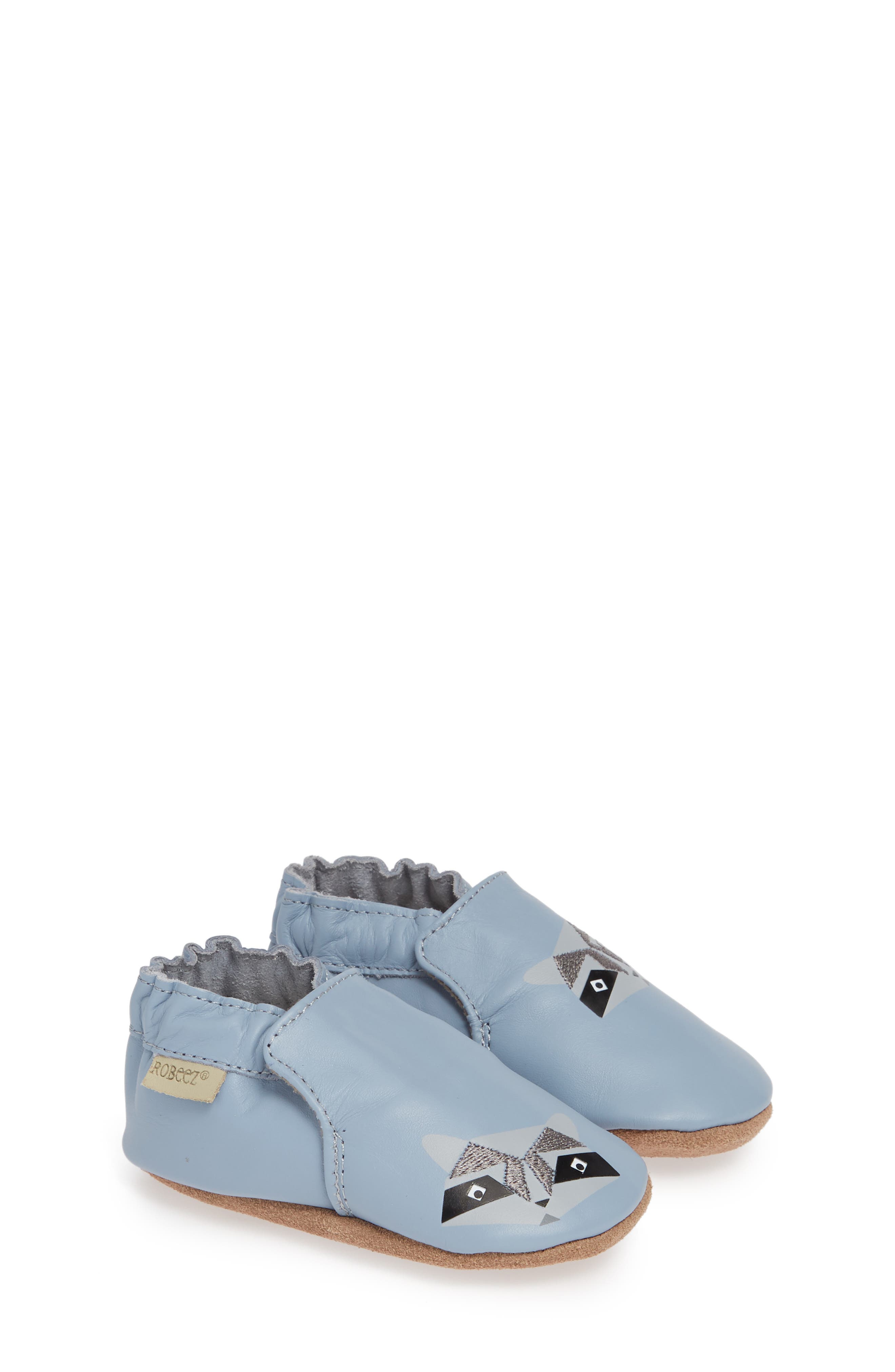 Robeez<sup>®</sup> Raccoon Buddies Crib Shoe, Main, color, 