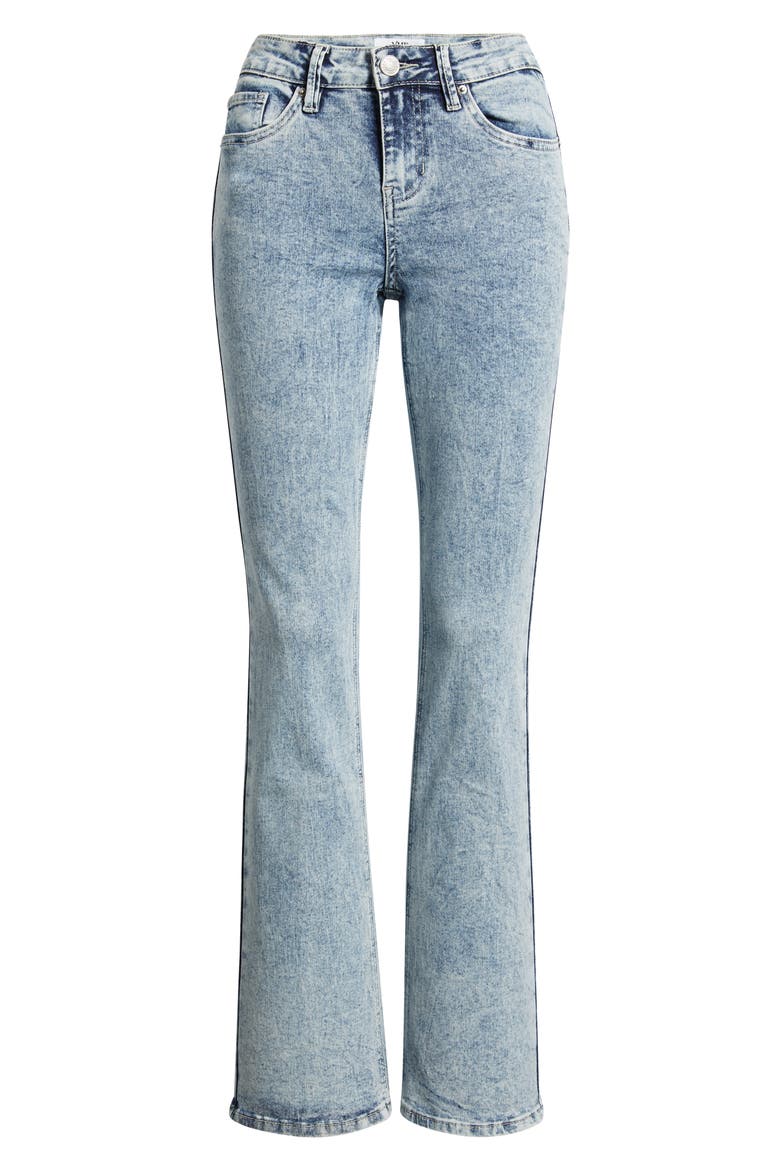 Jessie Star Patch Mid Rise Bootcut Jeans, Alternate, color, LIGHT BLUE