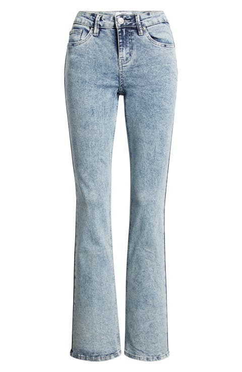 Jessie Star Patch Mid Rise Bootcut Jeans