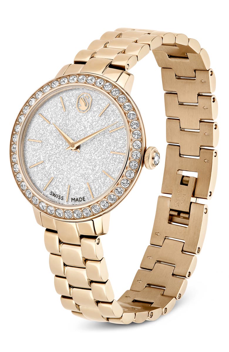 Swarovski Matrix Bracelet Watch, 30mm, Alternate, color, Gold