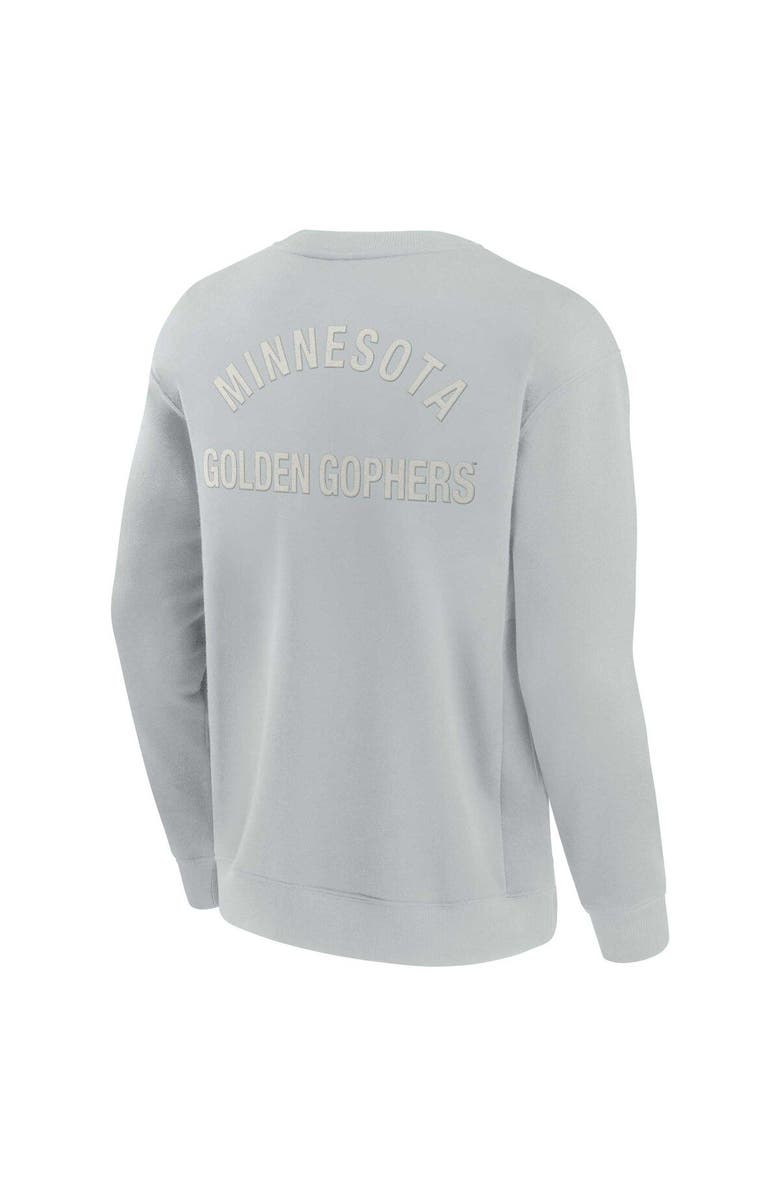 Fanatics Signature Unisex Fanatics Signature Gray Minnesota Golden Gophers Super Soft Pullover Crew Sweatshirt, Alternate, color, Gray