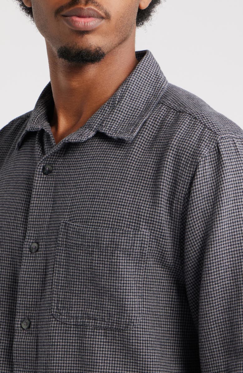 BDG Urban Outfitters Houndstooth Button-Up Shirt, Alternate, color, Grey Check
