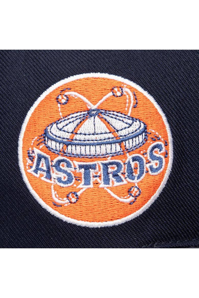 Men's Mitchell & Ness Navy Houston Astros Double Up Snapback Hat, Alternate, color, Navy