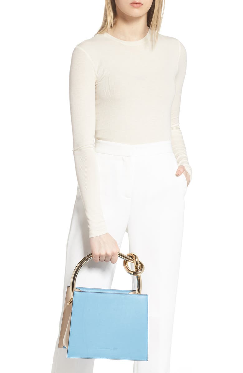 Benedetta Bruzziches Small Anais Santorini Calfskin Leather Top Handle Bag, Alternate, color,