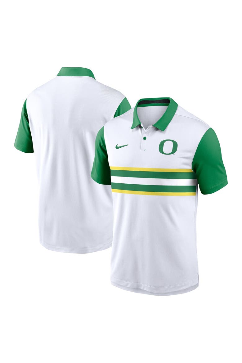 Men's Nike White Oregon Ducks Primetime Campus Vapor Performance Polo, Main, color, White