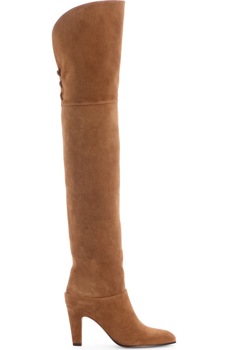 Chloé Eve Over the Knee Boot, Alternate, color, Pure Brown