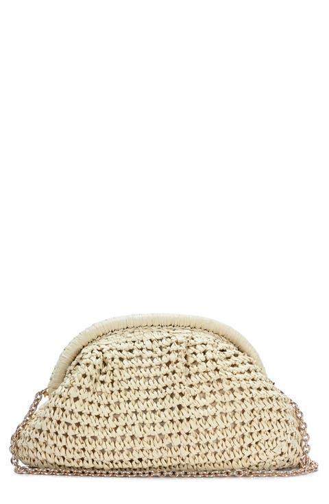 Woven Straw Clutch