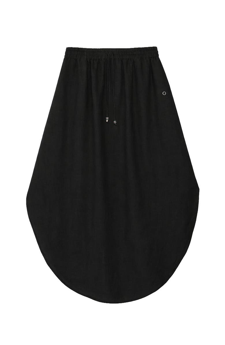 ottod'Ame Linen Long Skirt, Alternate, color, Black