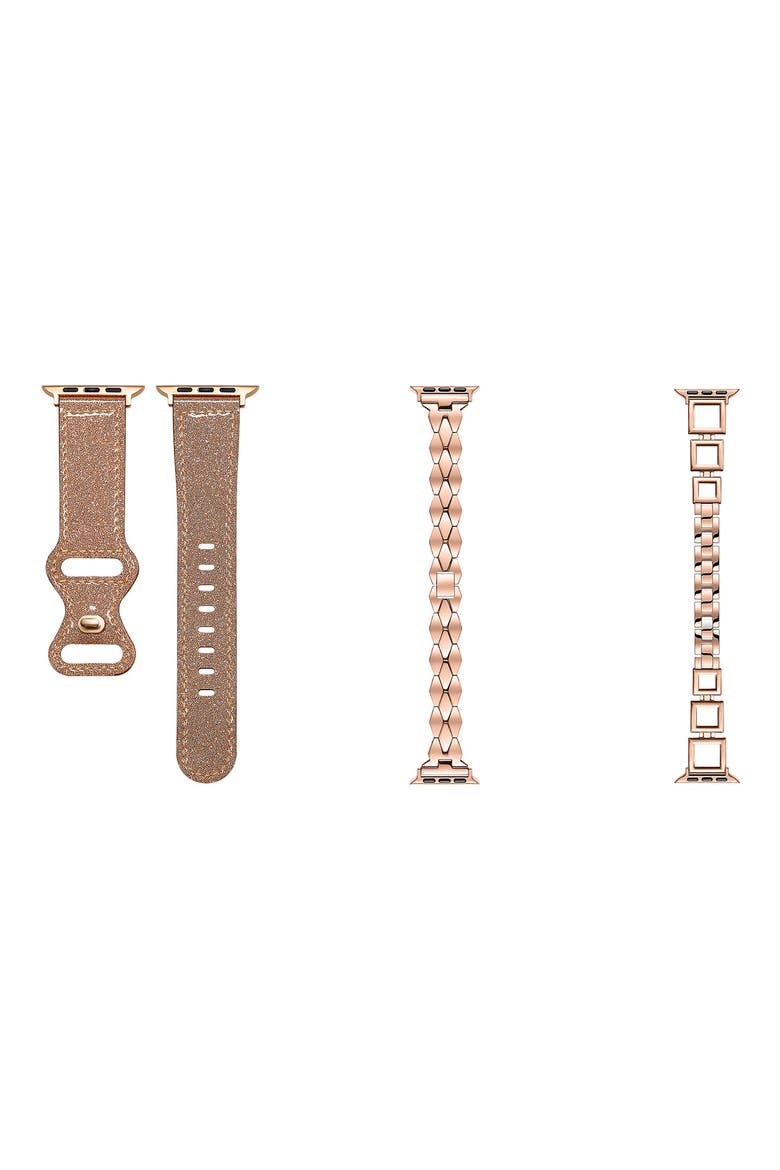 Ava Callie Set of 2 Watchbands, Alternate, color, ROSE GOLD
