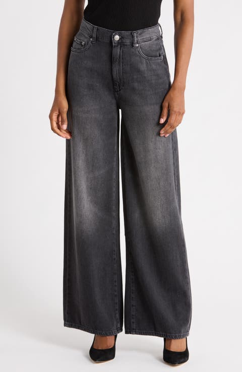 Hepburn High Waist Wide Leg Jeans