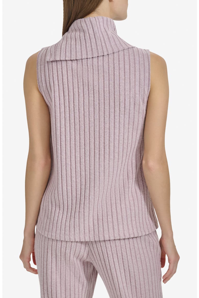 Ribbed Hacci Sleeveless Turtleneck Top, Alternate, color, ELDERBERRY