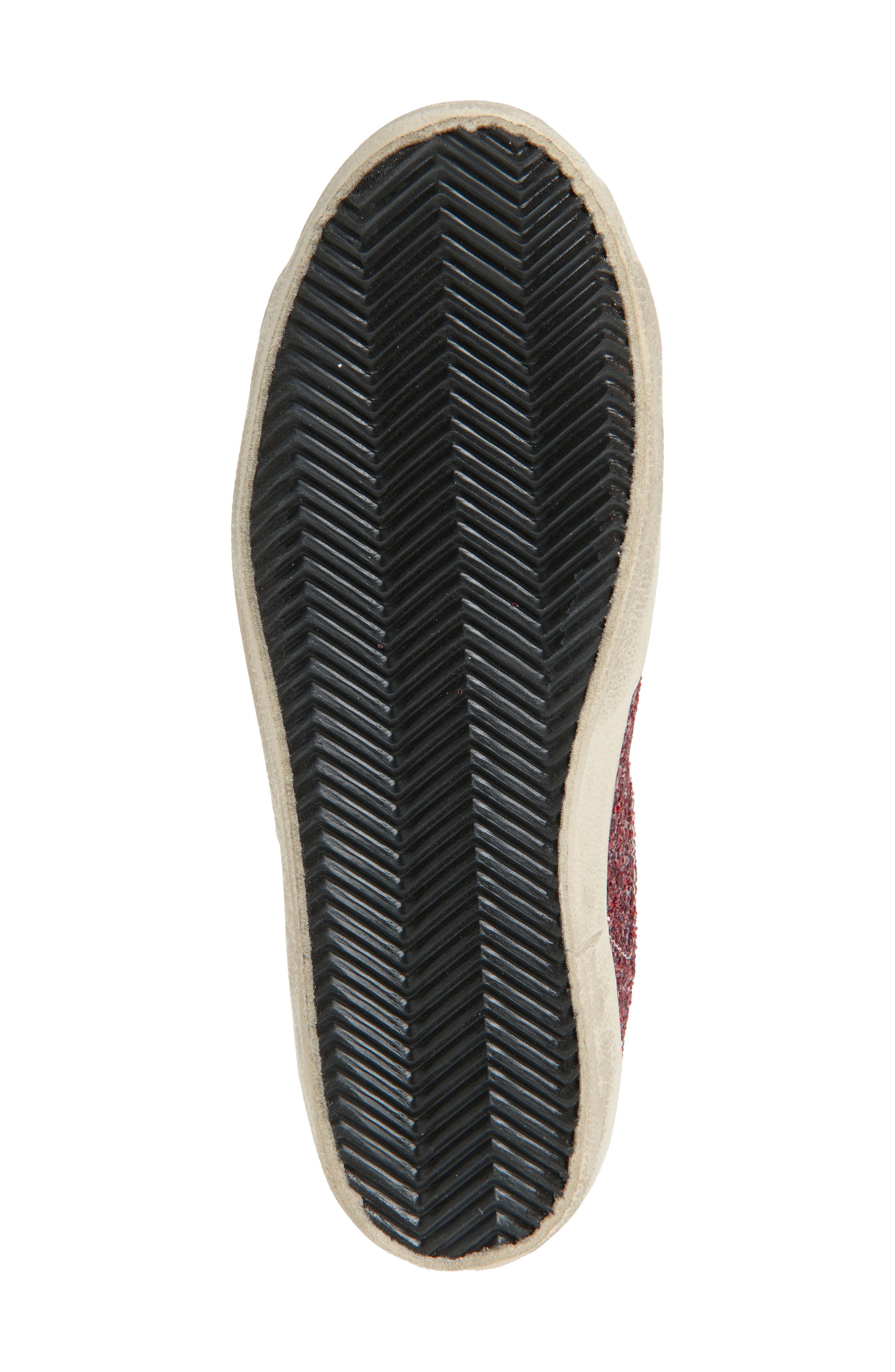 Golden Goose Super-Star Glitter Low Top Sneaker, Alternate, color, Bordeaux/ White/ Black