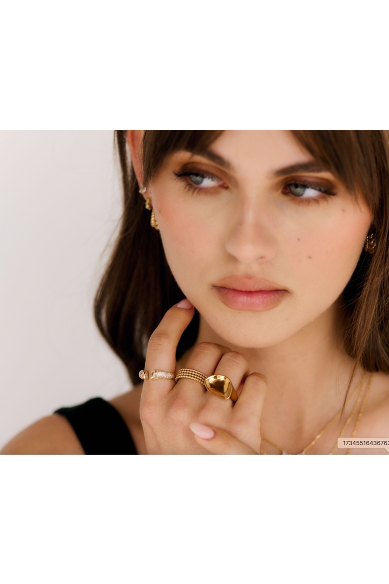 Nefertiti Ring, Alternate, color, Gold