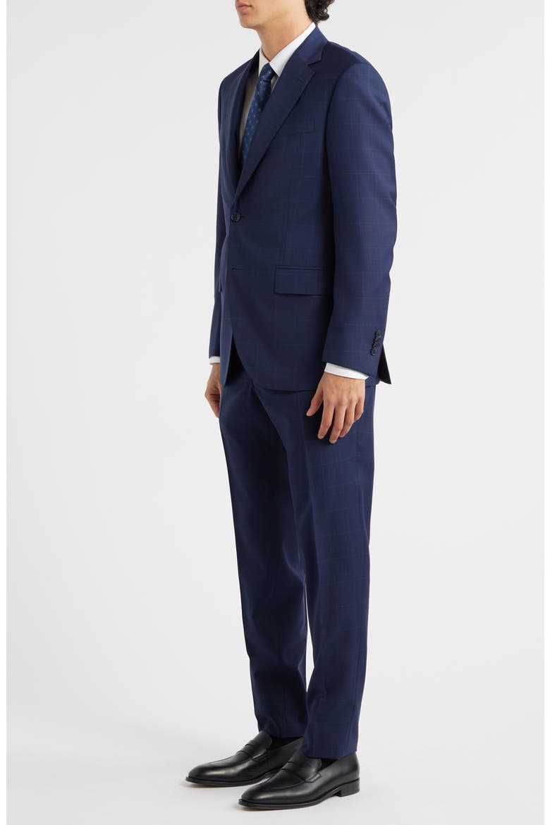 Flynn Classic Fit Navy Windowpane Check Wool Suit, Alternate, color, NAVY
