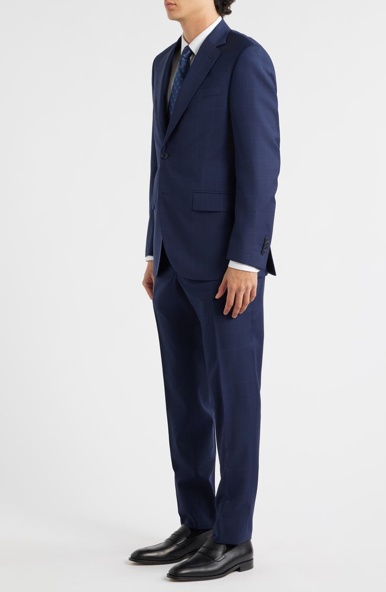Peter Millar Flynn Classic Fit Navy Windowpane Check Wool Suit, Alternate, color, Navy
