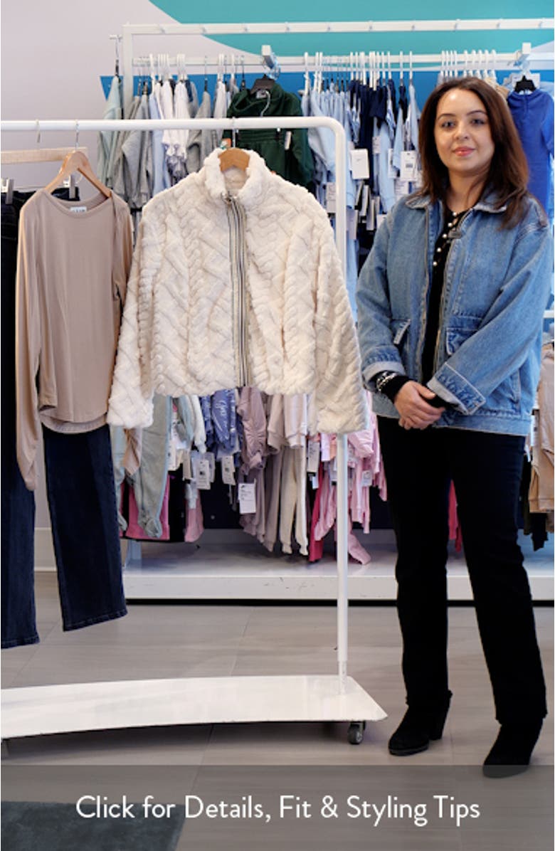 Textured Faux Fur Jacket, sales video thumbnail