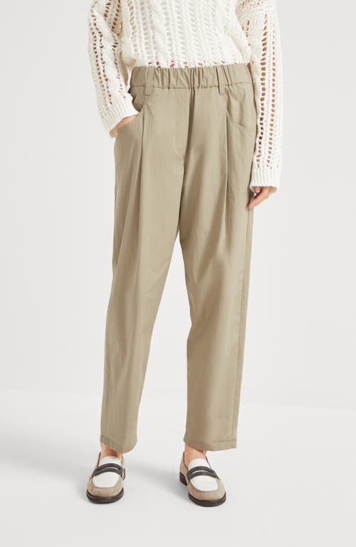Brunello Cucinelli Five-pocket Track Trousers In Khaki