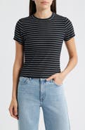 rag & bone Luca Stripe Rib Baby T-Shirt