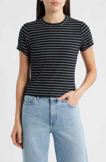rag & bone Luca Stripe Rib Baby T-Shirt