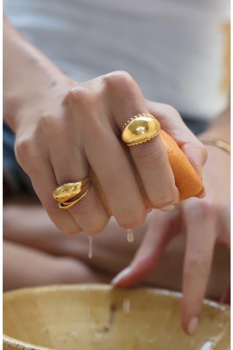 Deia Dome Ring, Alternate, color, YELLOW GOLD