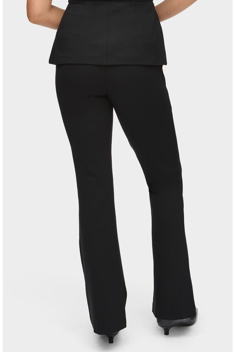 Edie Flare Leg Stretch Ponte Pants, Alternate, color, BLACK