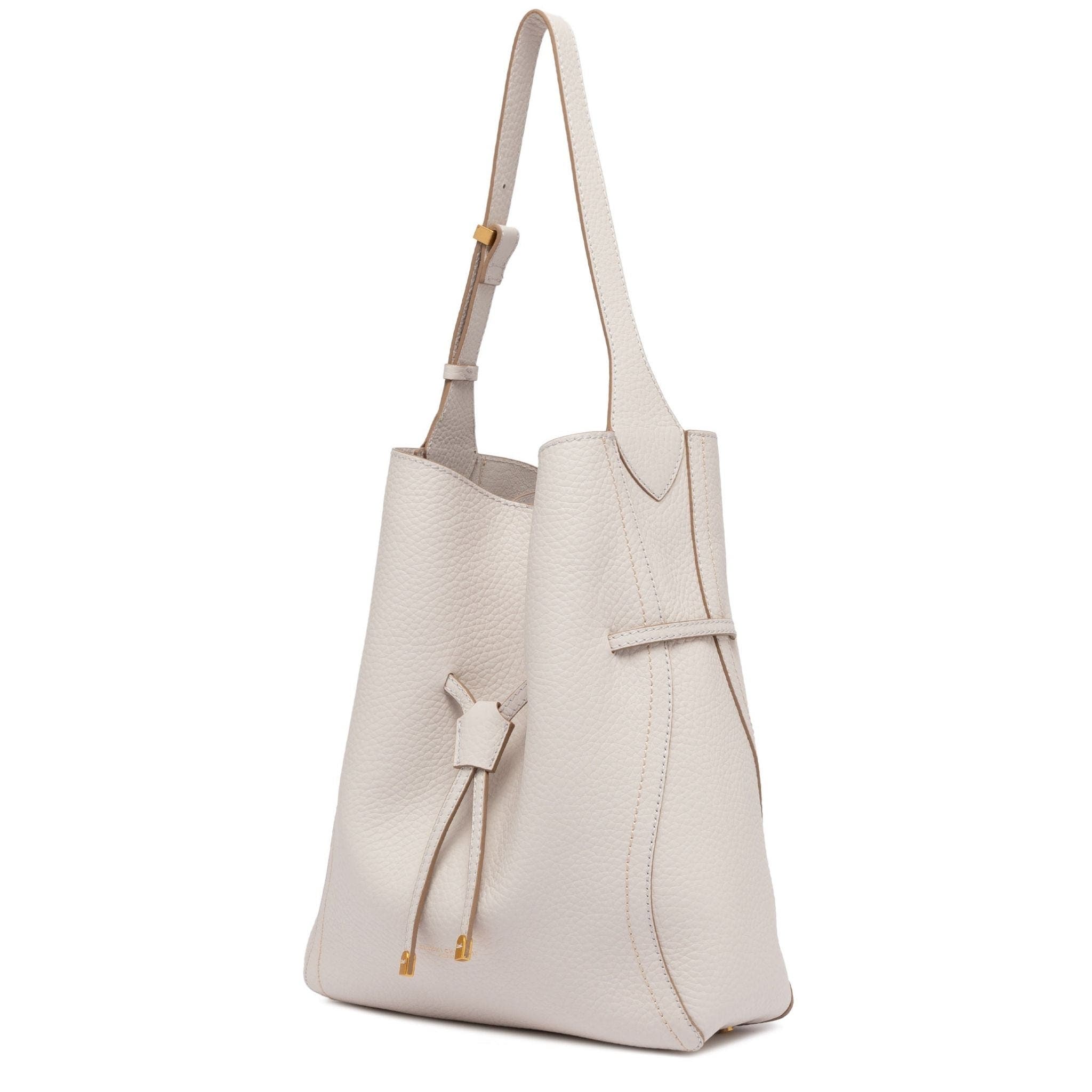 Sienna Large Leather Bucket Bag, Alternate, color, off-white